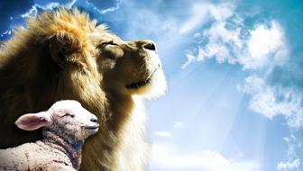 Lamb and Lion in the Rays of Sunlight