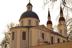rear view of christian monastery