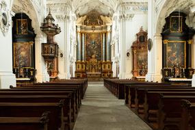 inside of a baroque church