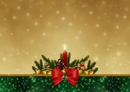 christmas motif candle holly background