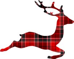 drawn checkered deer