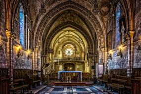 Interior photo of Saint Peter Catholic Church in France