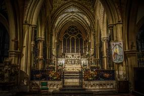 interior of the church of st peter in the uk