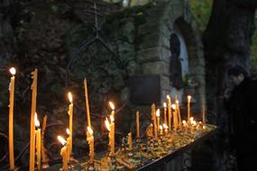 wonderful Candles on a cemetery