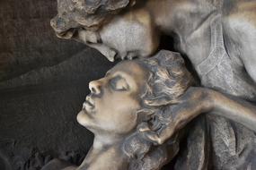 cemetery sculpture in Milan, Italy