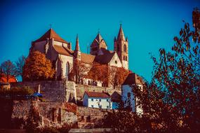 Cathedral on a hill in Breisach am Rhein