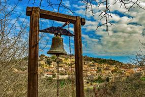aged Bell on Wooden Belfry