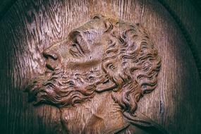 Jesus Wood Face art