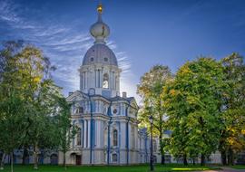 Smolny monastery style barrokko in St. Petersburg