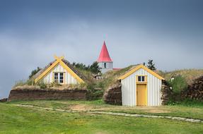 chapel in the countryside in iceland