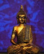 Antique Meditation gold statue