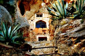 Beautiful and colorful Sv Jere, with the plants, in Split, Croatia