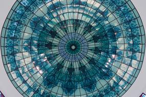 blue mosaic dome