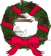 graphic clipart of christmas wreath