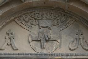 stone carving on church portal