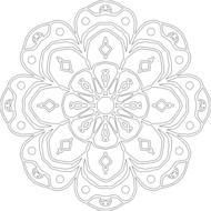 circle with a pattern for coloring