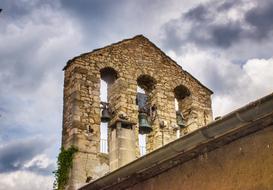 bell tower in a french medieval village