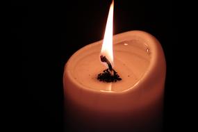 burning pink candle