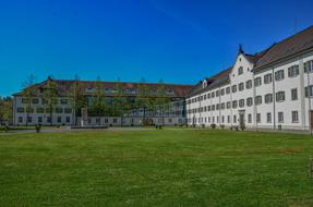 lawn in courtyard of Monastery