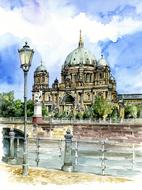 berlin cathedral, digital art