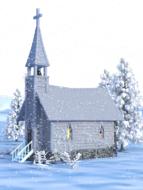 christmas advent church snow drawing