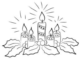 candles christmas holidays drawing