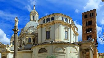 Church Architecture Historically on a sunny day