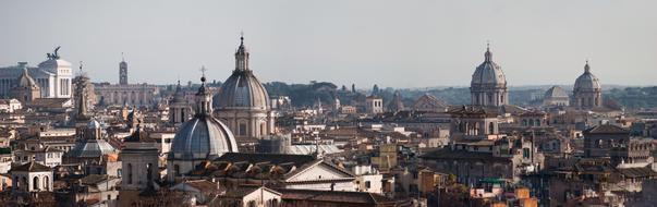 panoramic view of Rome, Italy