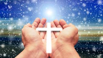 Religion Faith Cross in hand