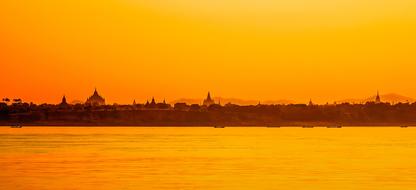 orange Bagan Myanmar