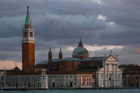Church of San Giorgio Maggiore at dusk, italy, Venice