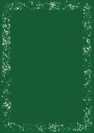 Beautiful, green Christmas template, with the white snowflakes, clipart