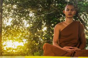 meditating monk
