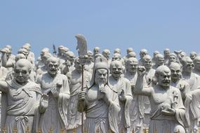 Buddhist male stone sculptures, indonesia, Patung seribu