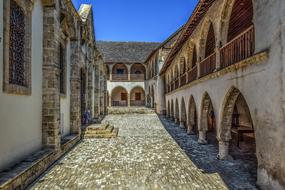 monk cells in monastery in Cyprus