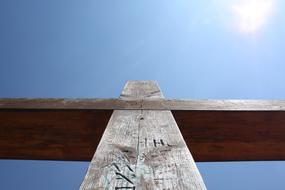 Cross Jesus wood sun