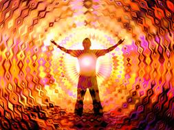 religion meditation faith light man