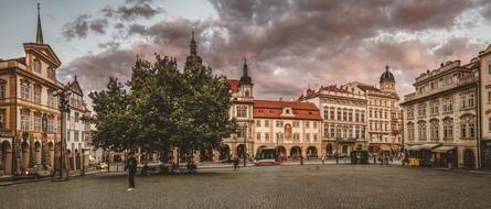 pedestrian zone in old City, czech, Prague