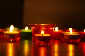 colorful candles for Diwali