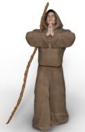 man monk praying robe