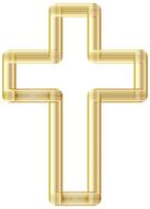 isolated gold cross