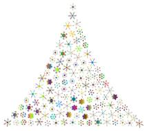 abstract christmas tree drawing