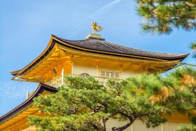 Roof Gold Temple against the blue sky