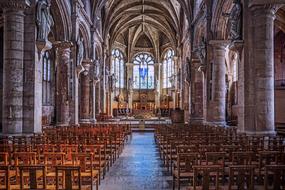 empty historical church in France