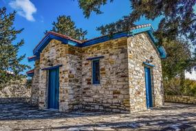 old small aged chapel, cyprus, kato drys