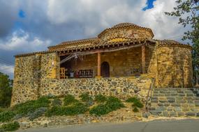 medieval stone orthodox Church, cyprus, arediou