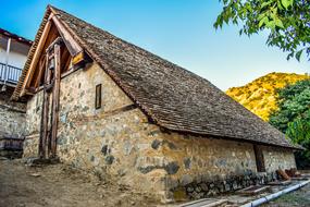 old stone church in Ayios Mamas, Cyprus