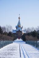 beautiful Winter Snow Church