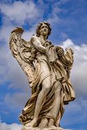 White angel sculpture in Rome, Italy