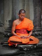 Buddhism Prayer in Cambodia
